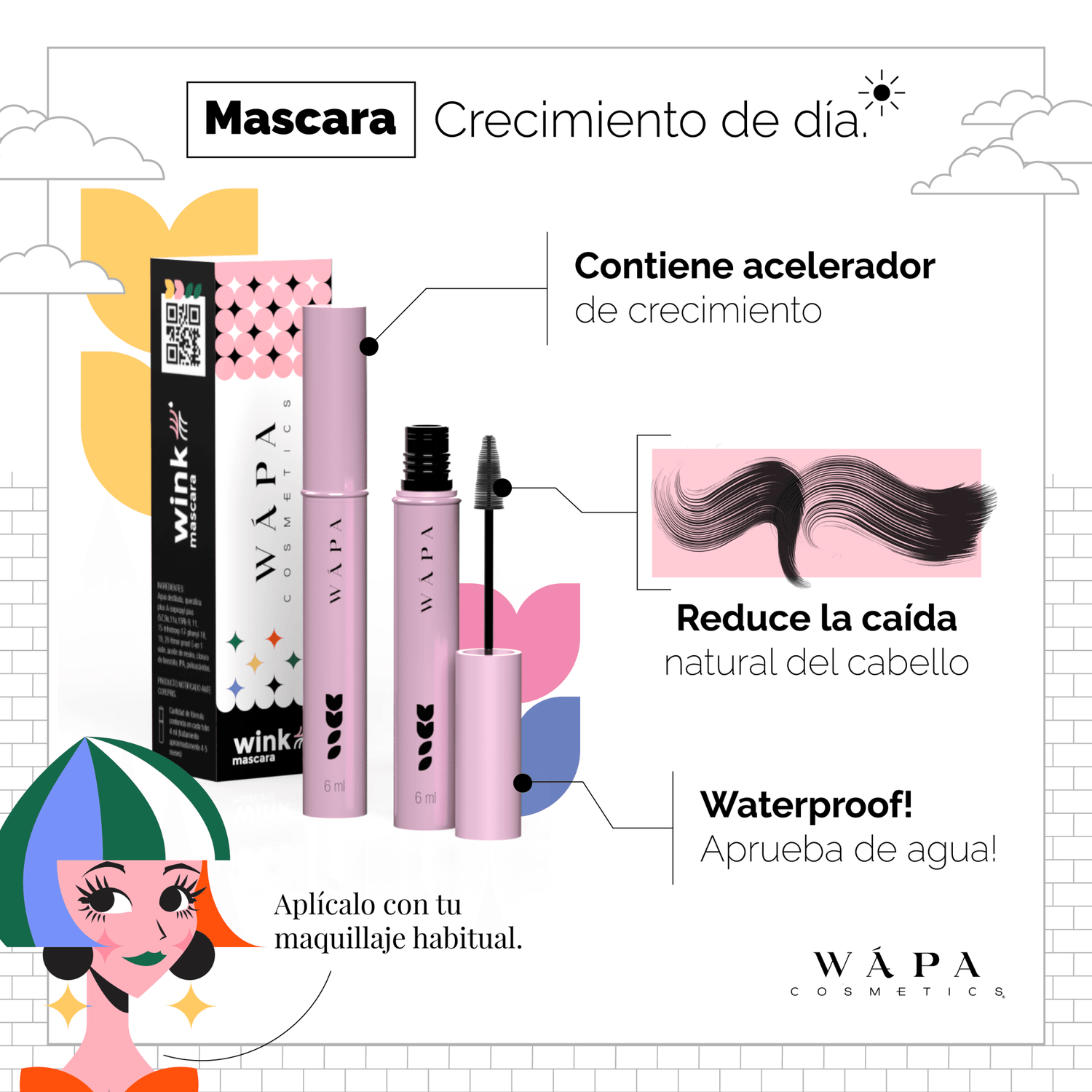 Wink Mascara; aceleradora de crecimiento - Wápa Cosmetics