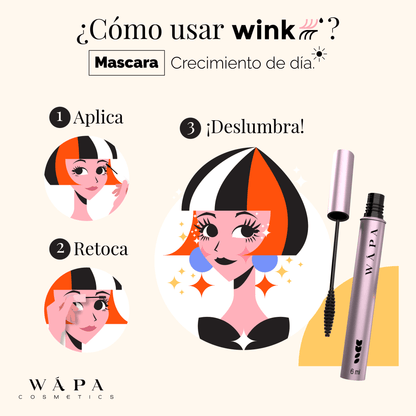 Wink Mascara; aceleradora de crecimiento - Wápa Cosmetics